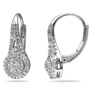 The Aria Drop Earrings in 925 silver and cubic zirconia